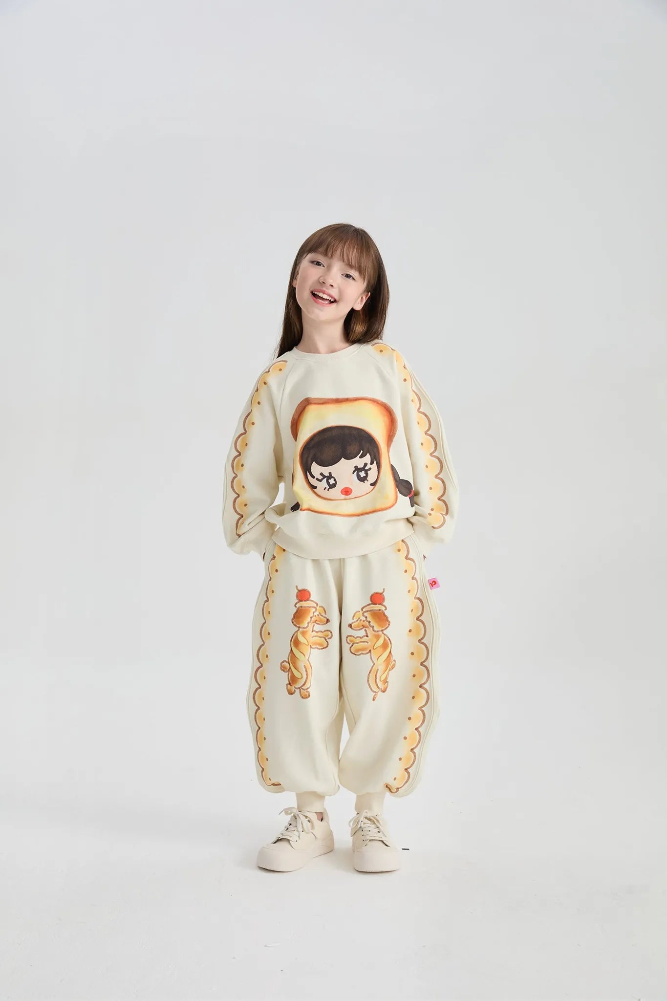 Poco Blush Bread Puppy Print Sweatpants