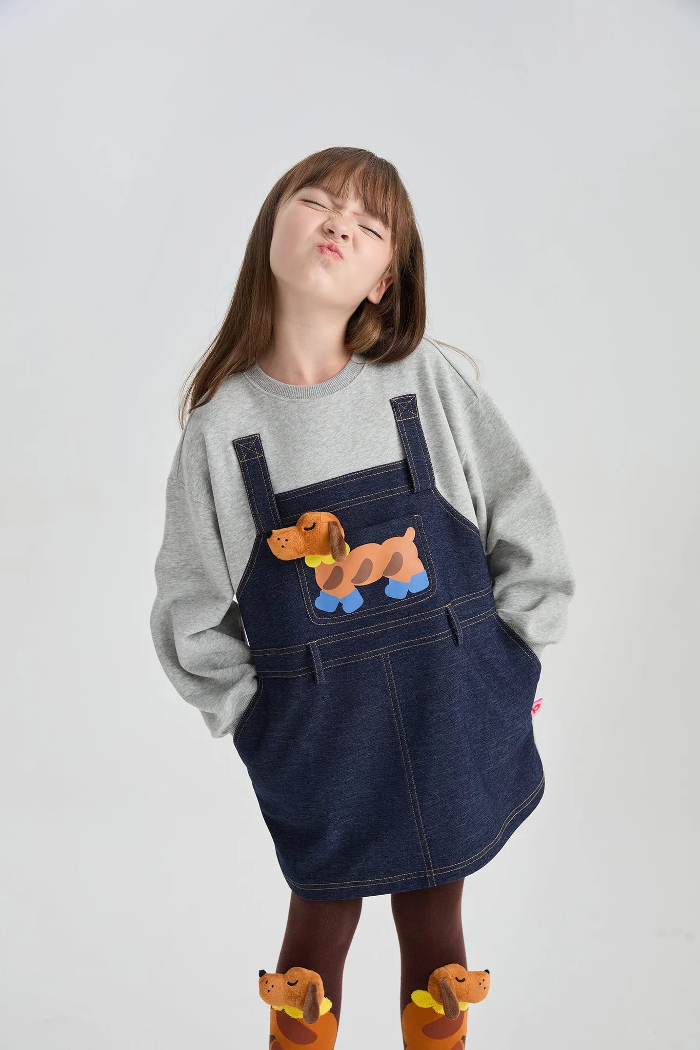 Poco Blush Bread Puppy Denim Sweatshirt