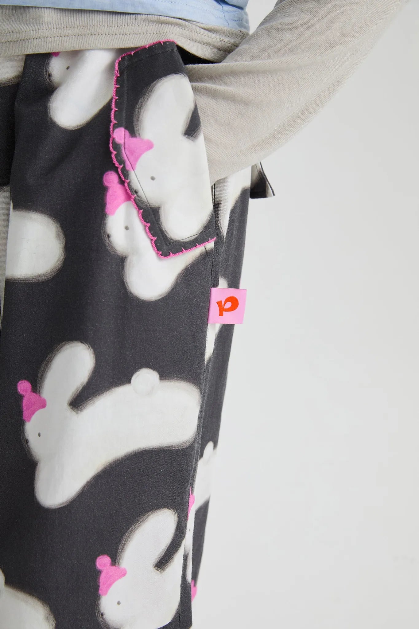 Poco Blush Running Bunny Cotton Parachute Pants