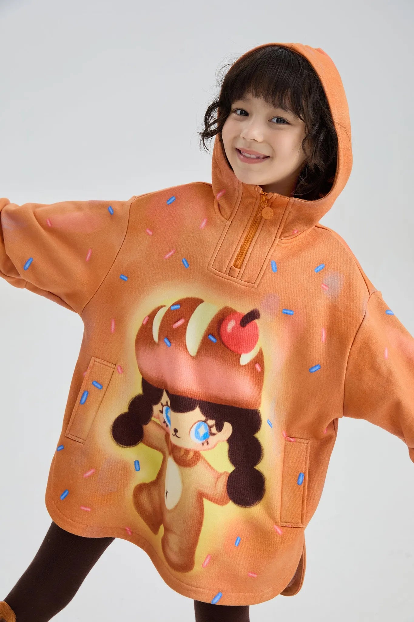 Poco Blush Bread Girl Fleece Hoodie