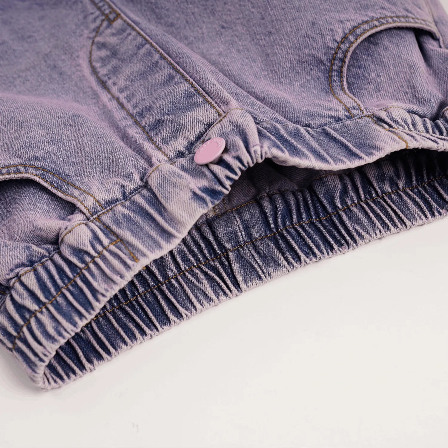 Poco Blush Butterfly Dream Fleece-Lined Stretch Denim Jeans