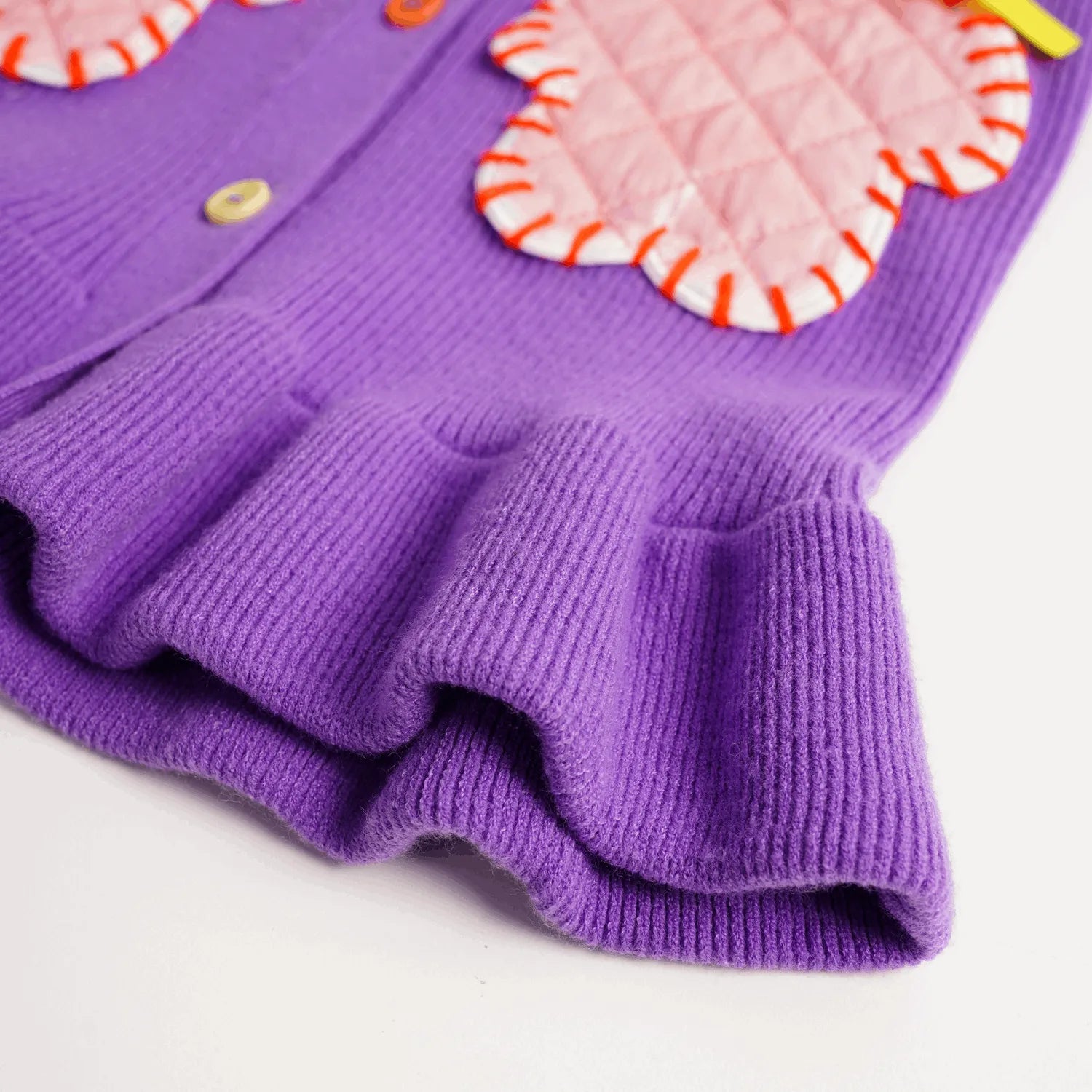 Poco Blush Raspberry Teddy Ruffle Cardigan