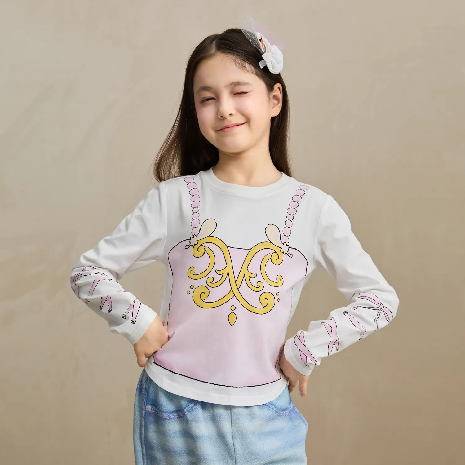 Poco Blush Ballet-Inspired Feather Tee