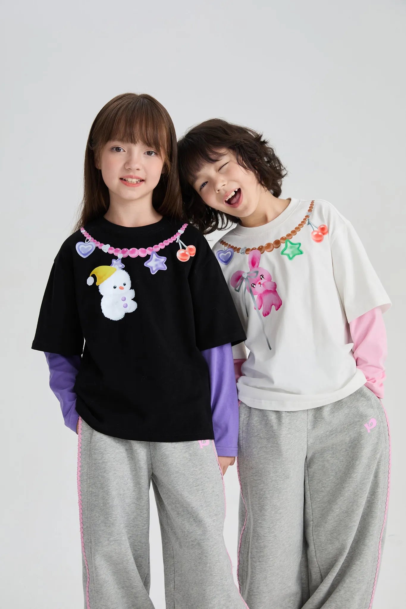 Poco Blush Bunny Swing Long-Sleeve Tee