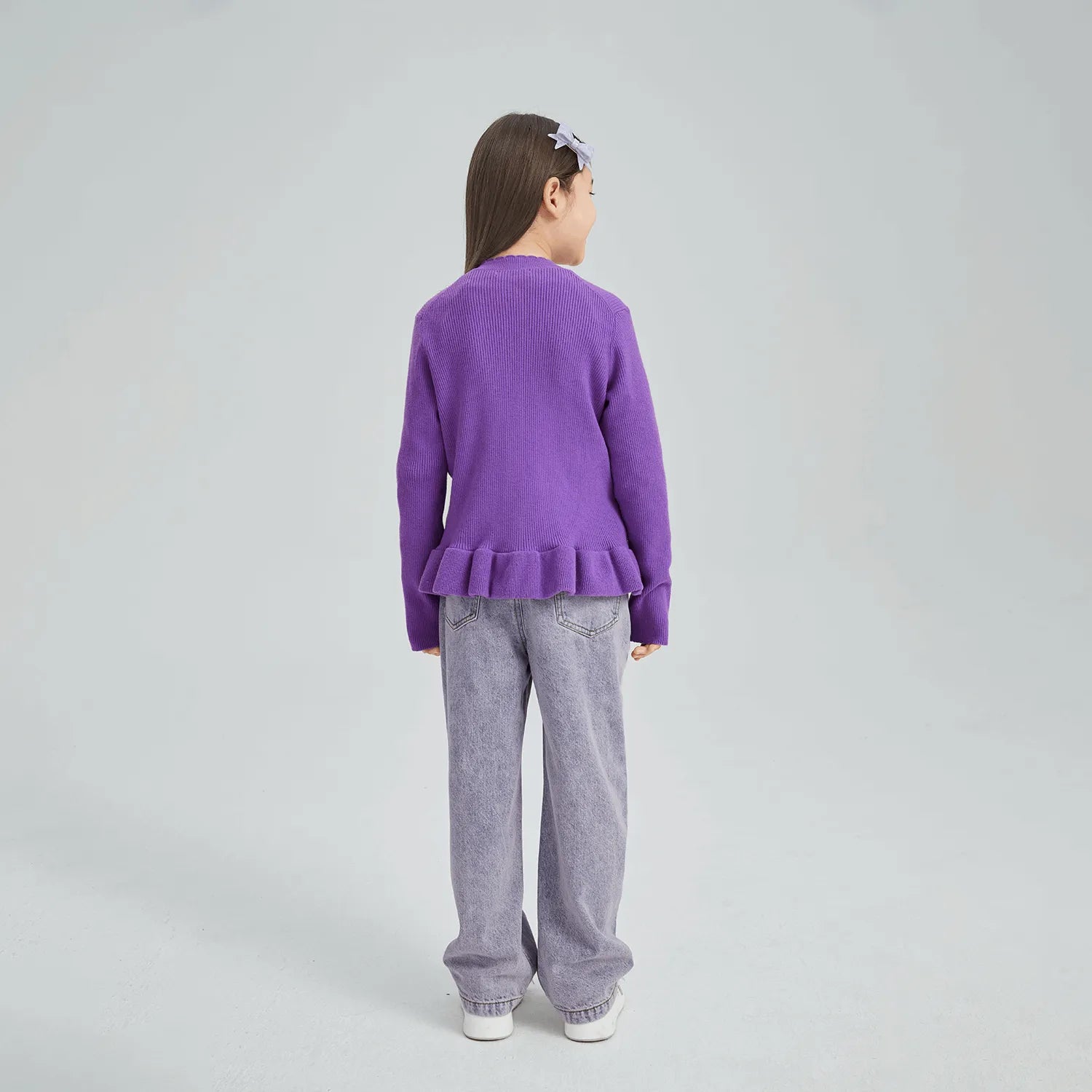 Poco Blush Raspberry Teddy Ruffle Cardigan