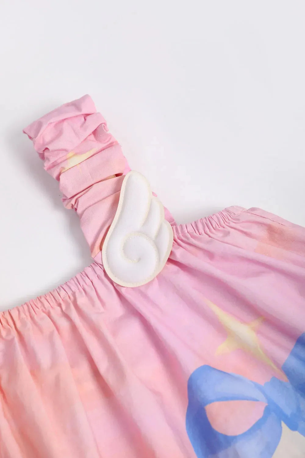 Poco Blush Swan Wing Art Print Dress