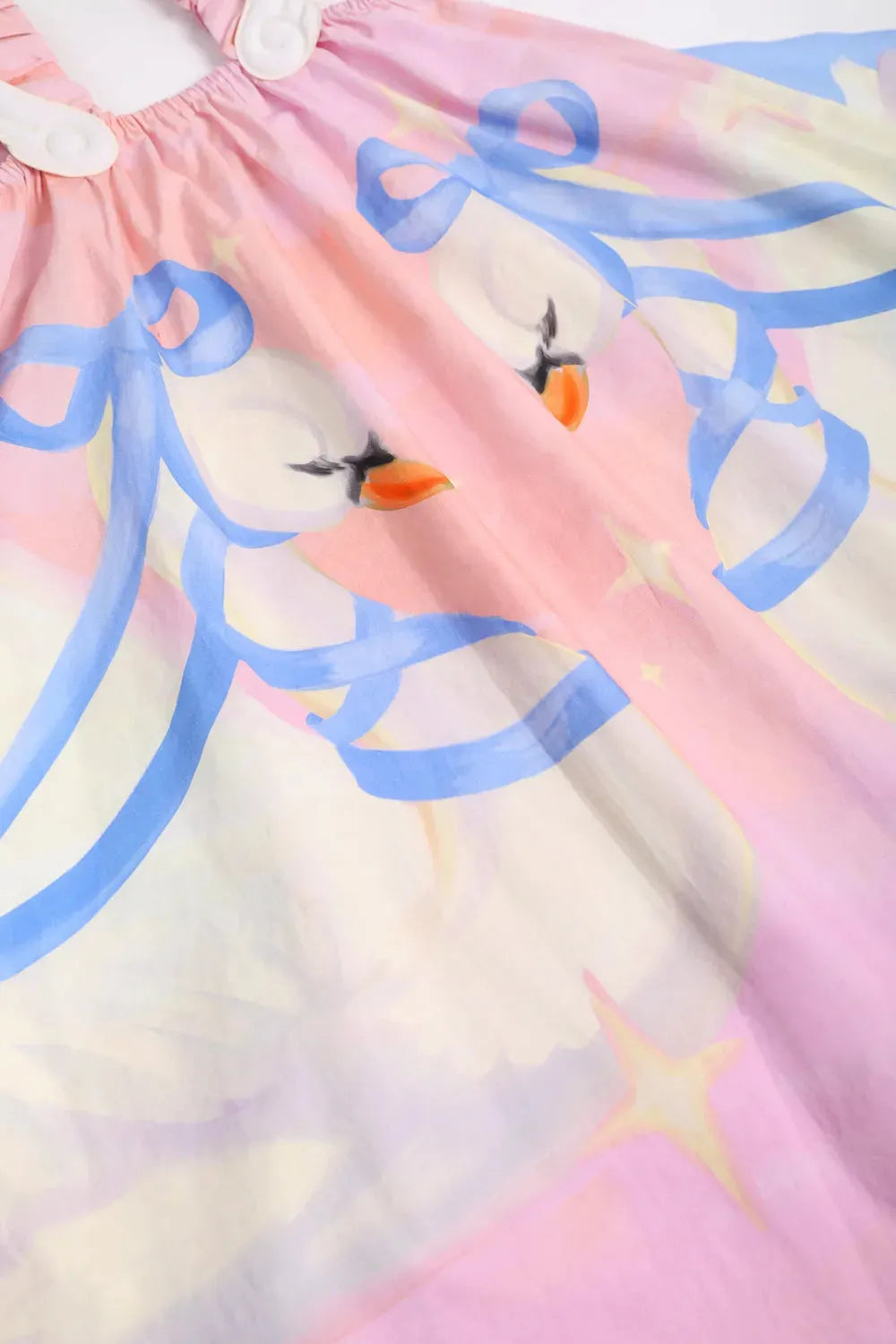 Poco Blush Swan Wing Art Print Dress