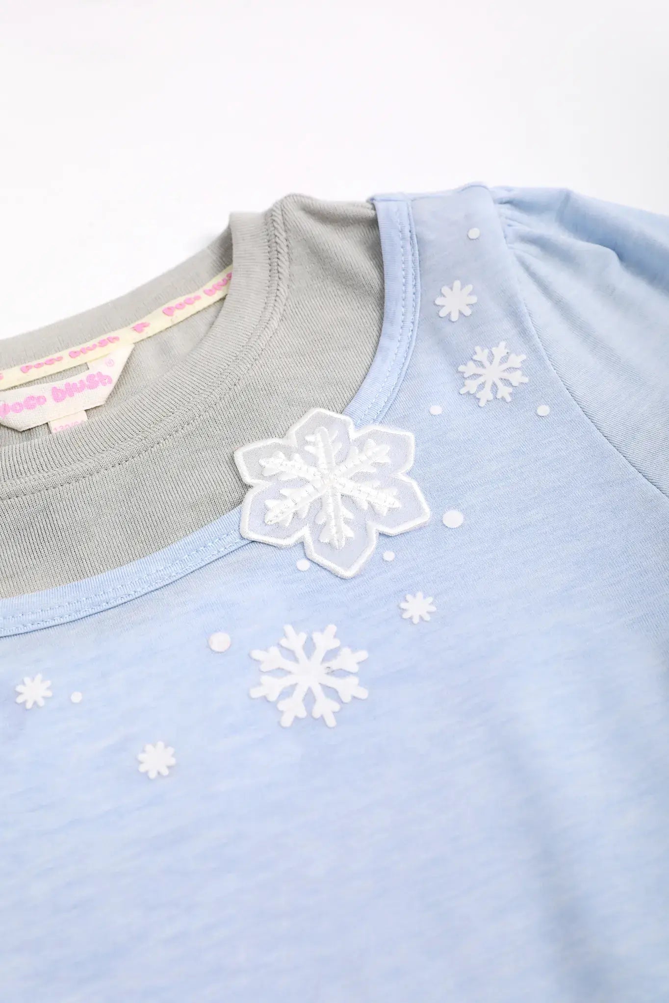 Poco Blush Snowflake Wool-Blend Layered Tee