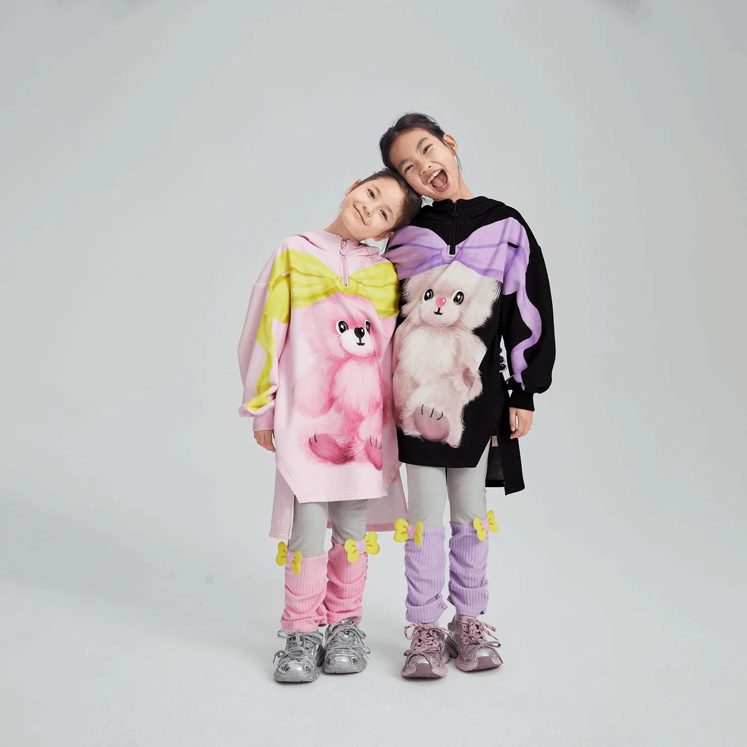 Poco Blush Ribbon Bear Cape Hoodie