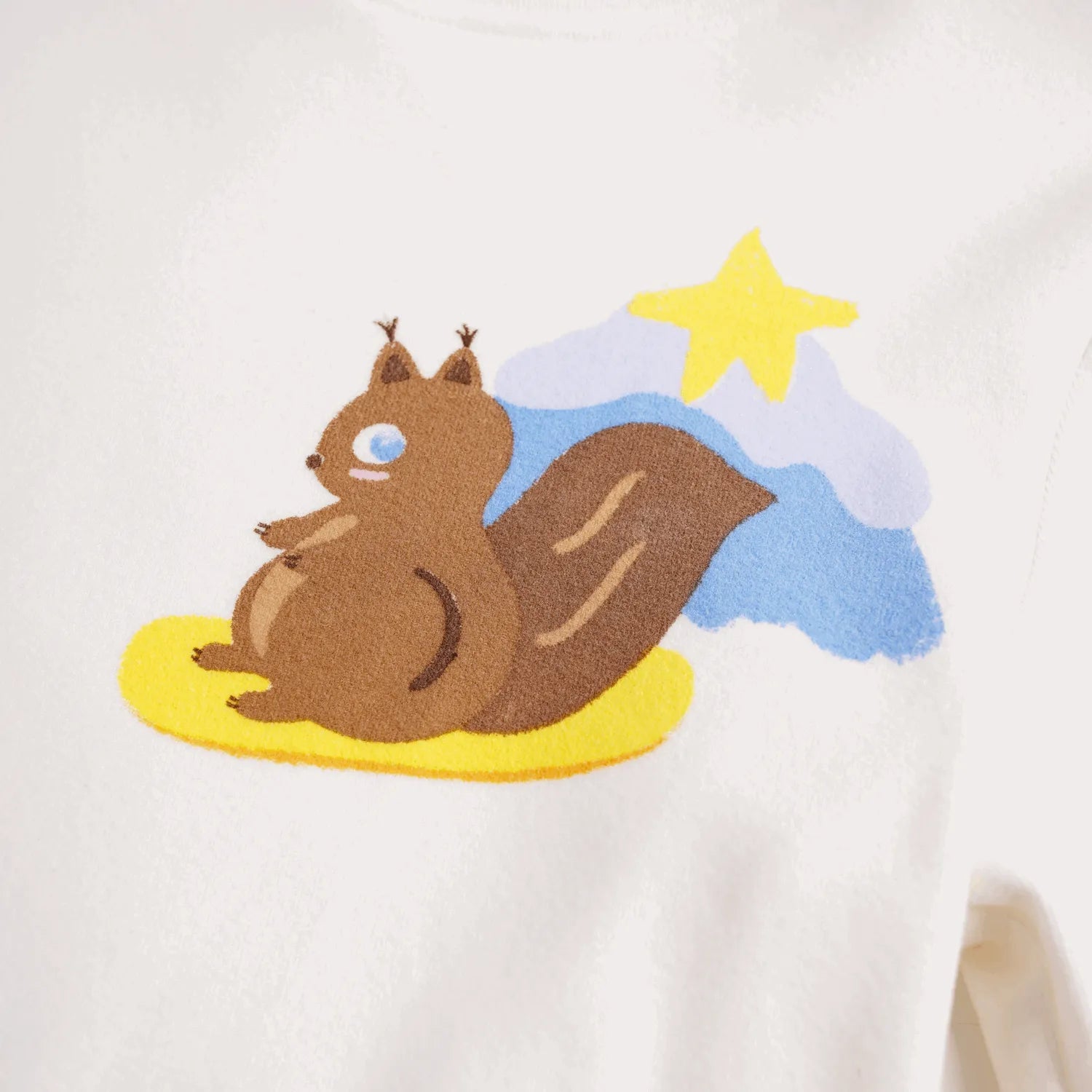 Poco Blush Squirrel Mesh Bubble-Hem Top