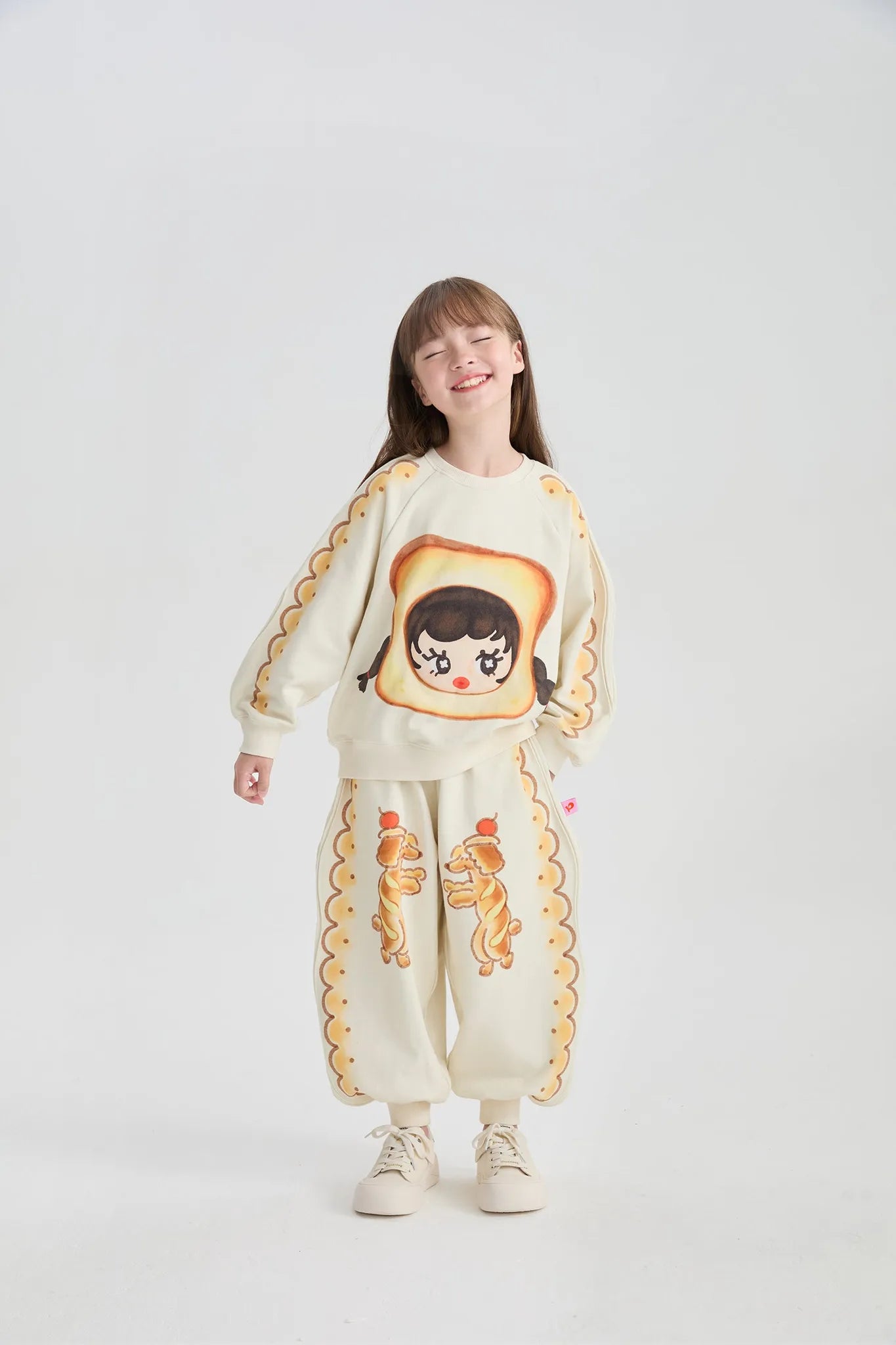 Poco Blush Soft Toast Girl Padded Sweatshirt