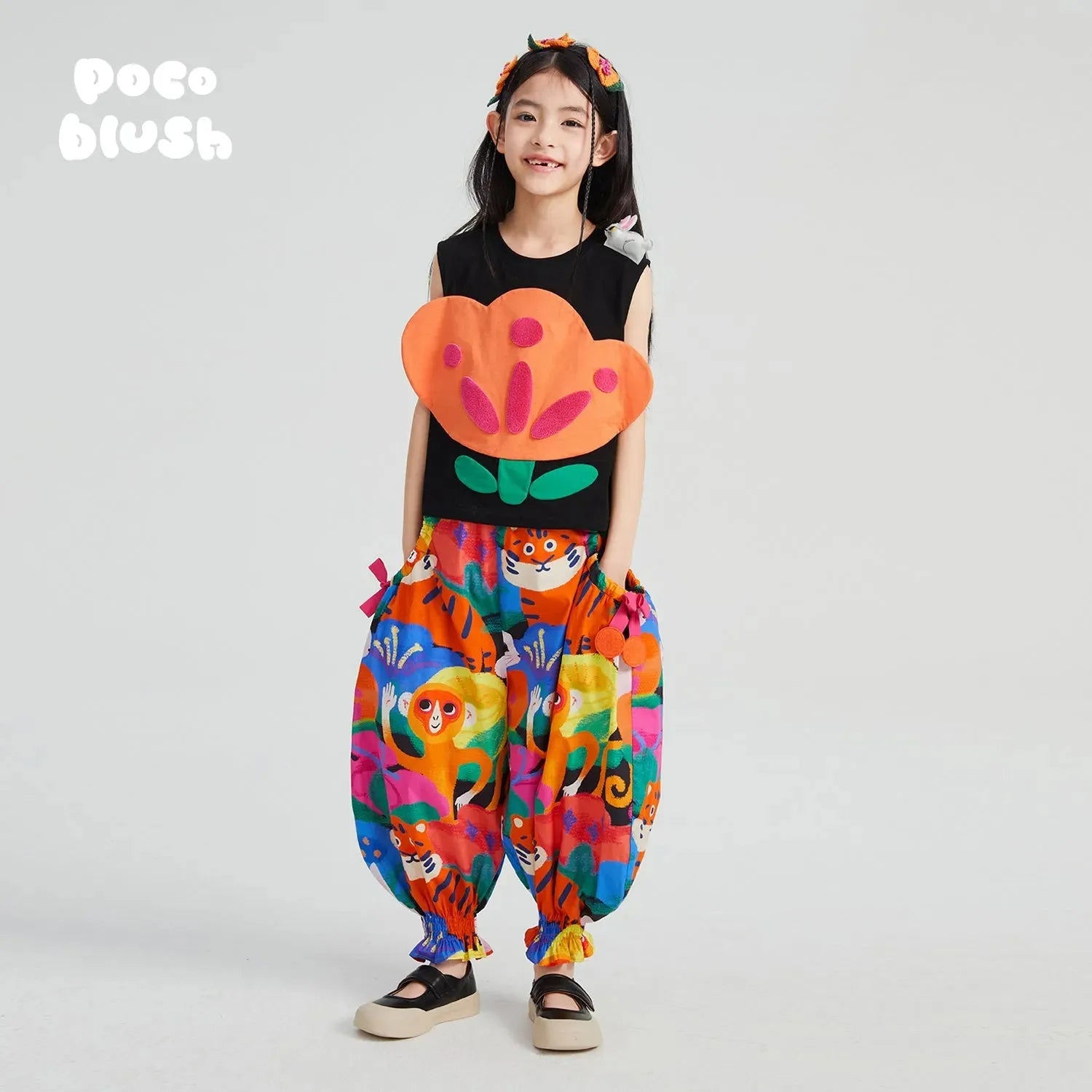 Poco Blush Big Camellia Badge Tank