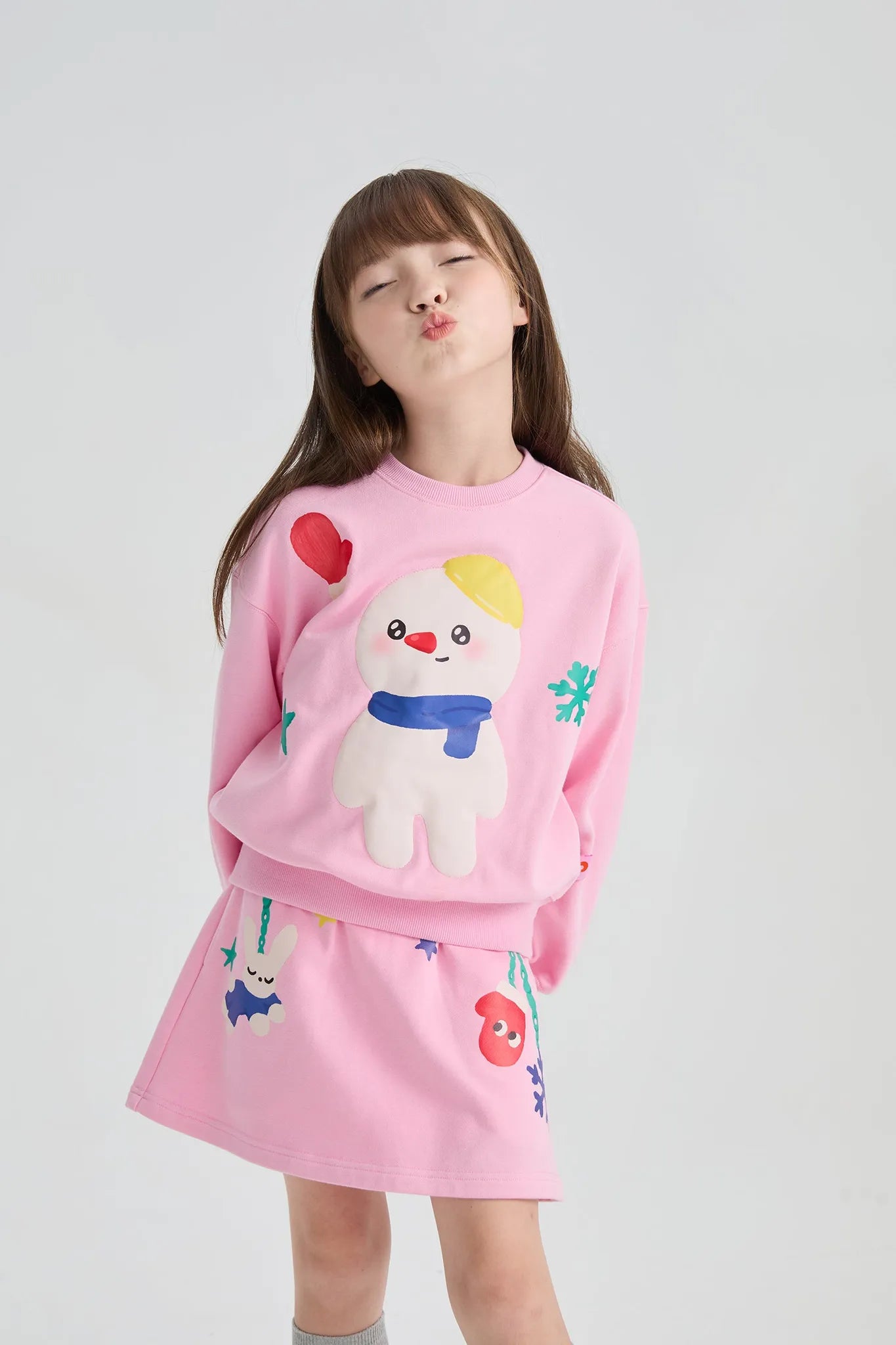 Poco Blush Bunny Swing Print Skirt