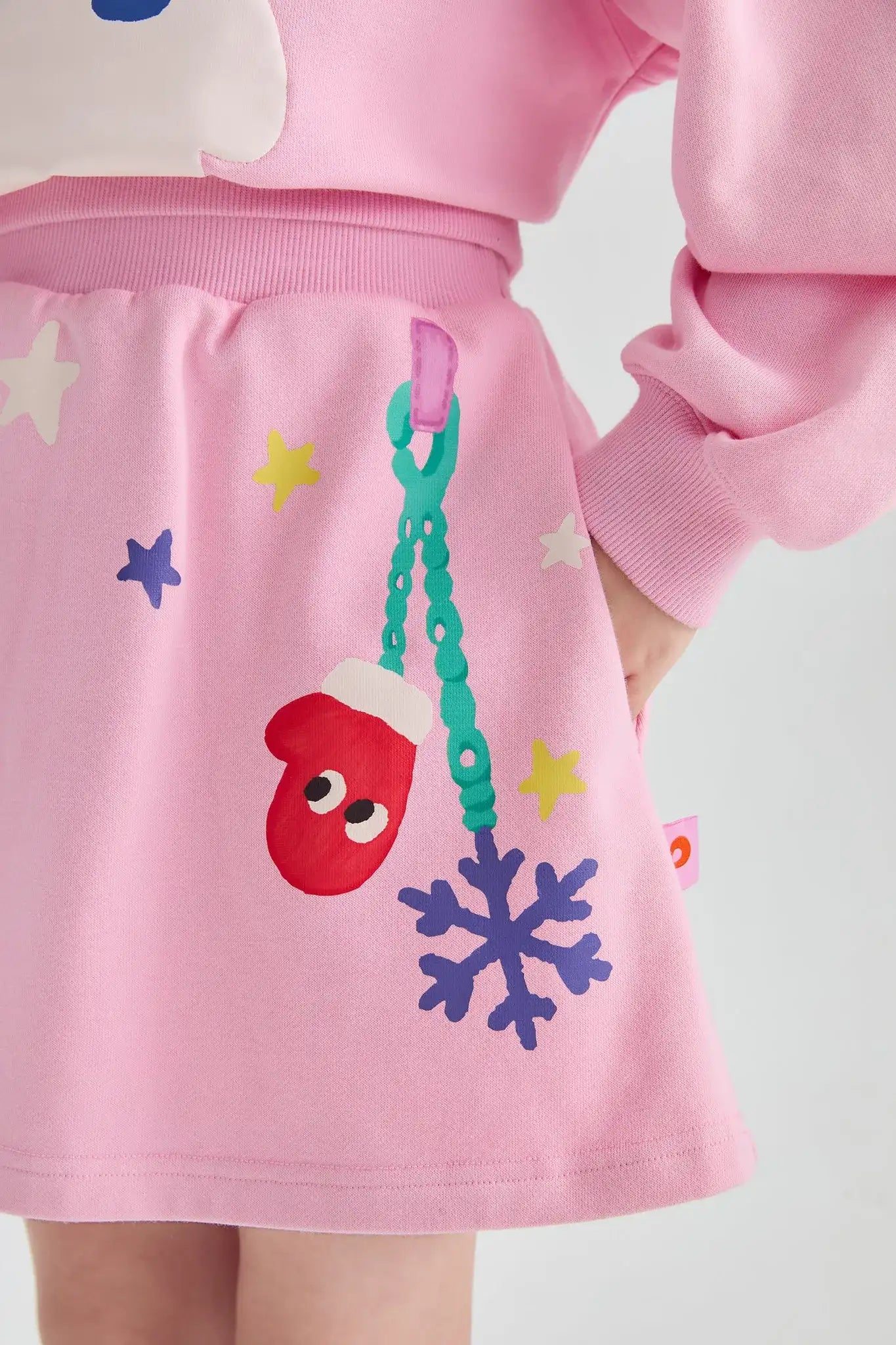 Poco Blush Bunny Swing Print Skirt