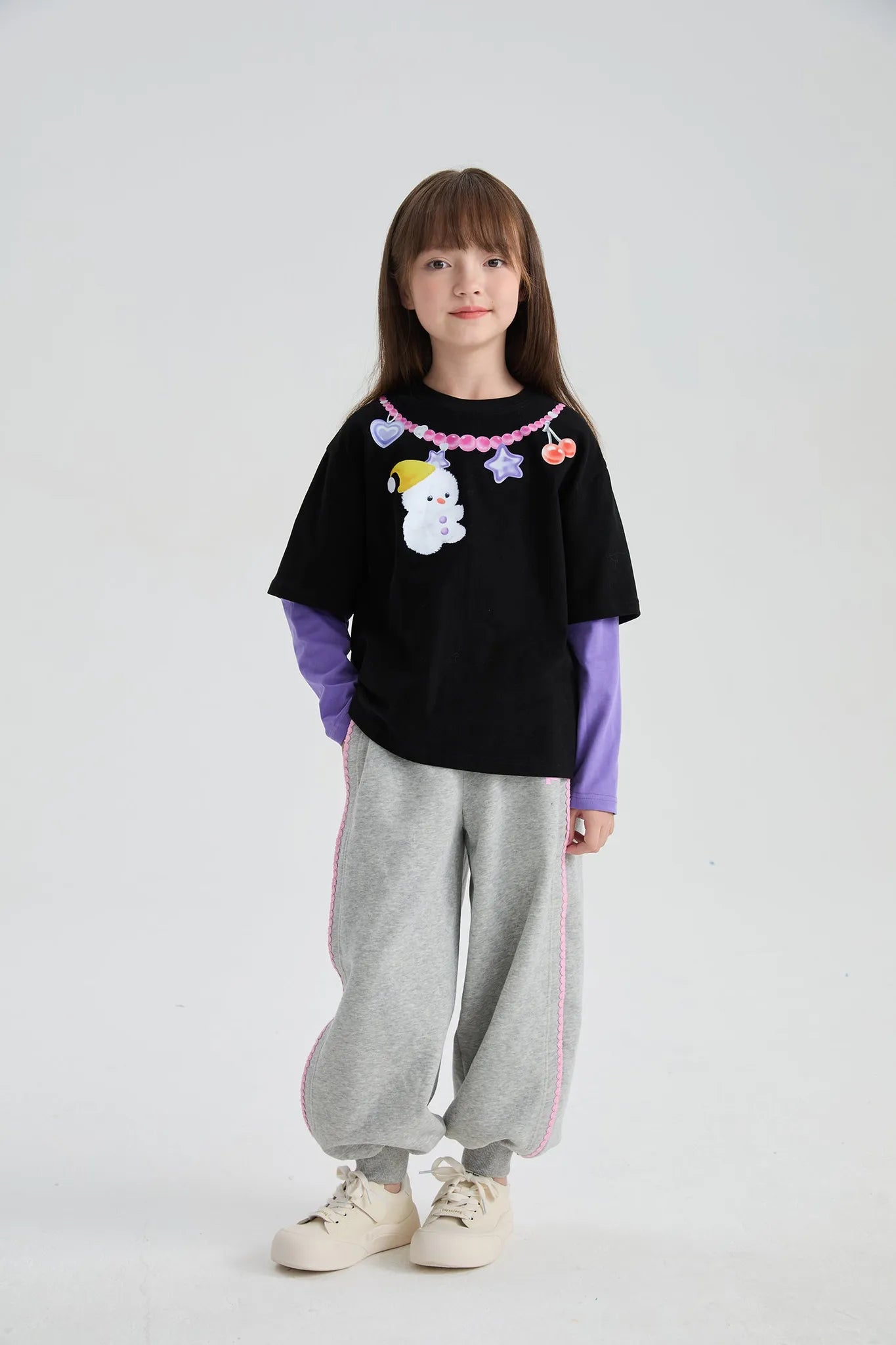 Poco Blush Bunny Swing Long-Sleeve Tee