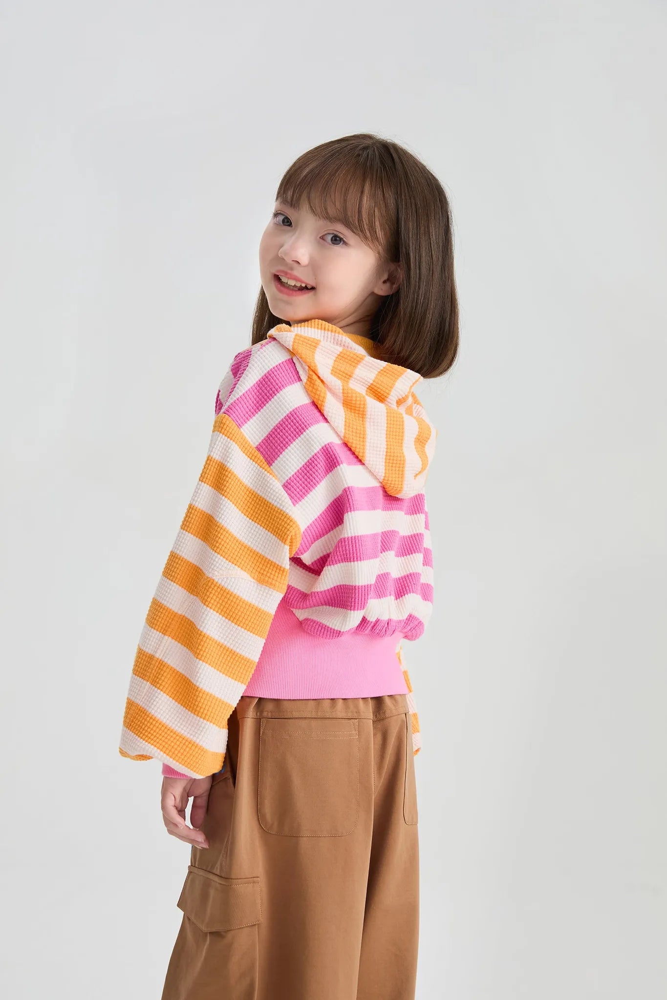 Poco Blush Braided Bread Stripe Hoodie