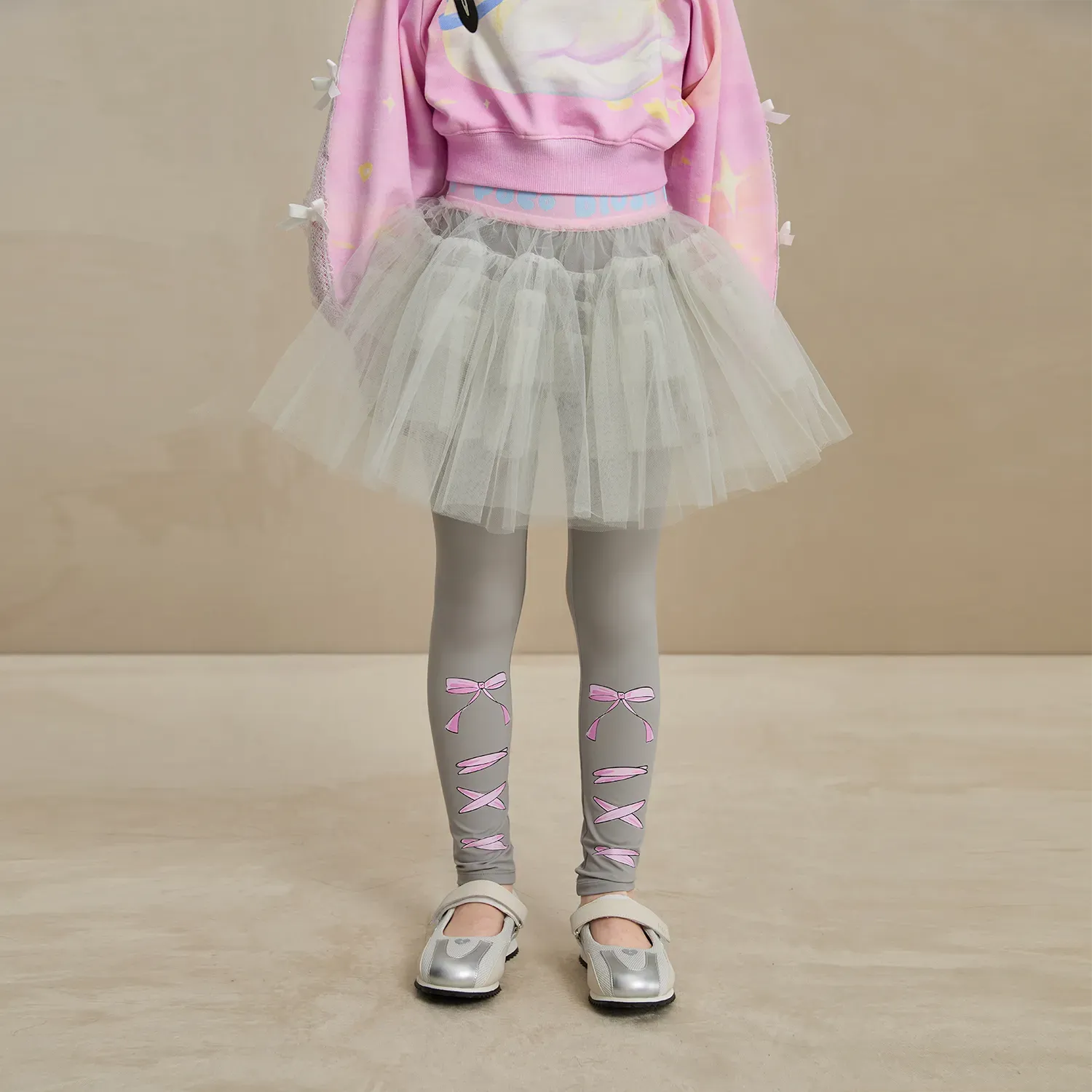 Poco Blush Ballet Tulle Layered Skirted Leggings