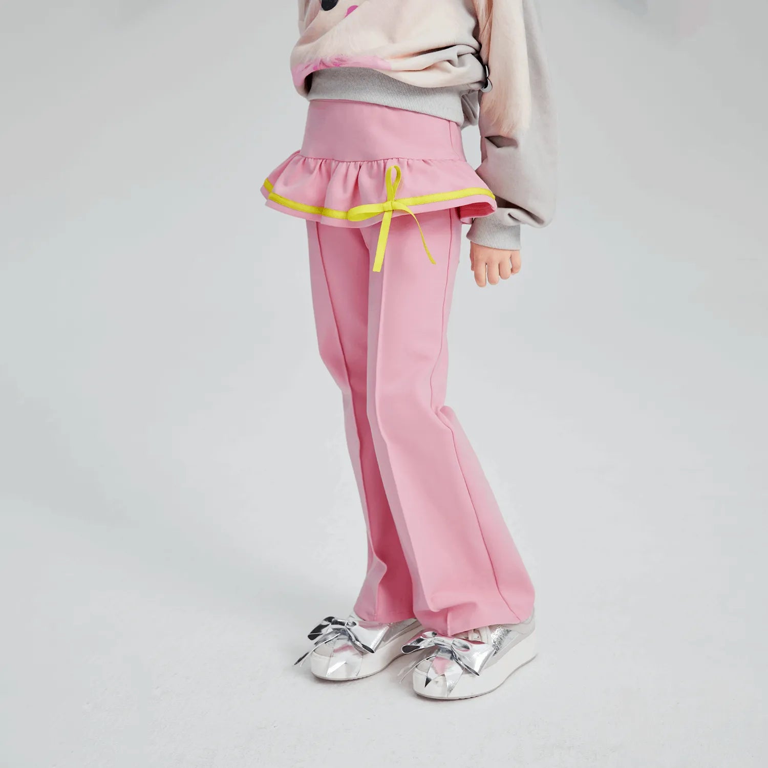 Poco Blush Ballet Flare Pants with Skirt Hem