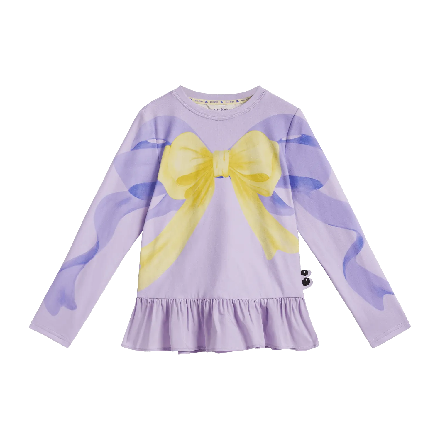 Poco Blush Bow-Trim Fleece Base Top Purple
