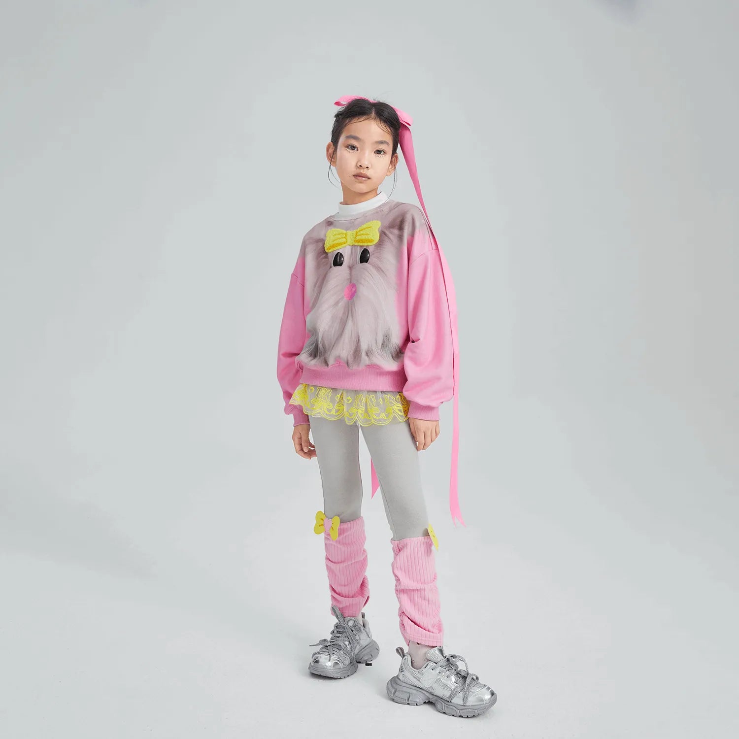 Poco Blush Plush-Toy Fleece Sweatshirt