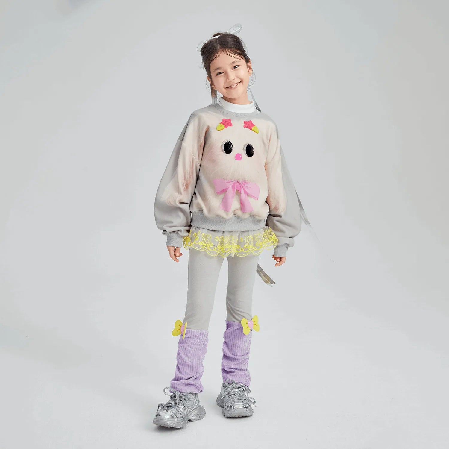 Poco Blush Plush-Toy Fleece Sweatshirt