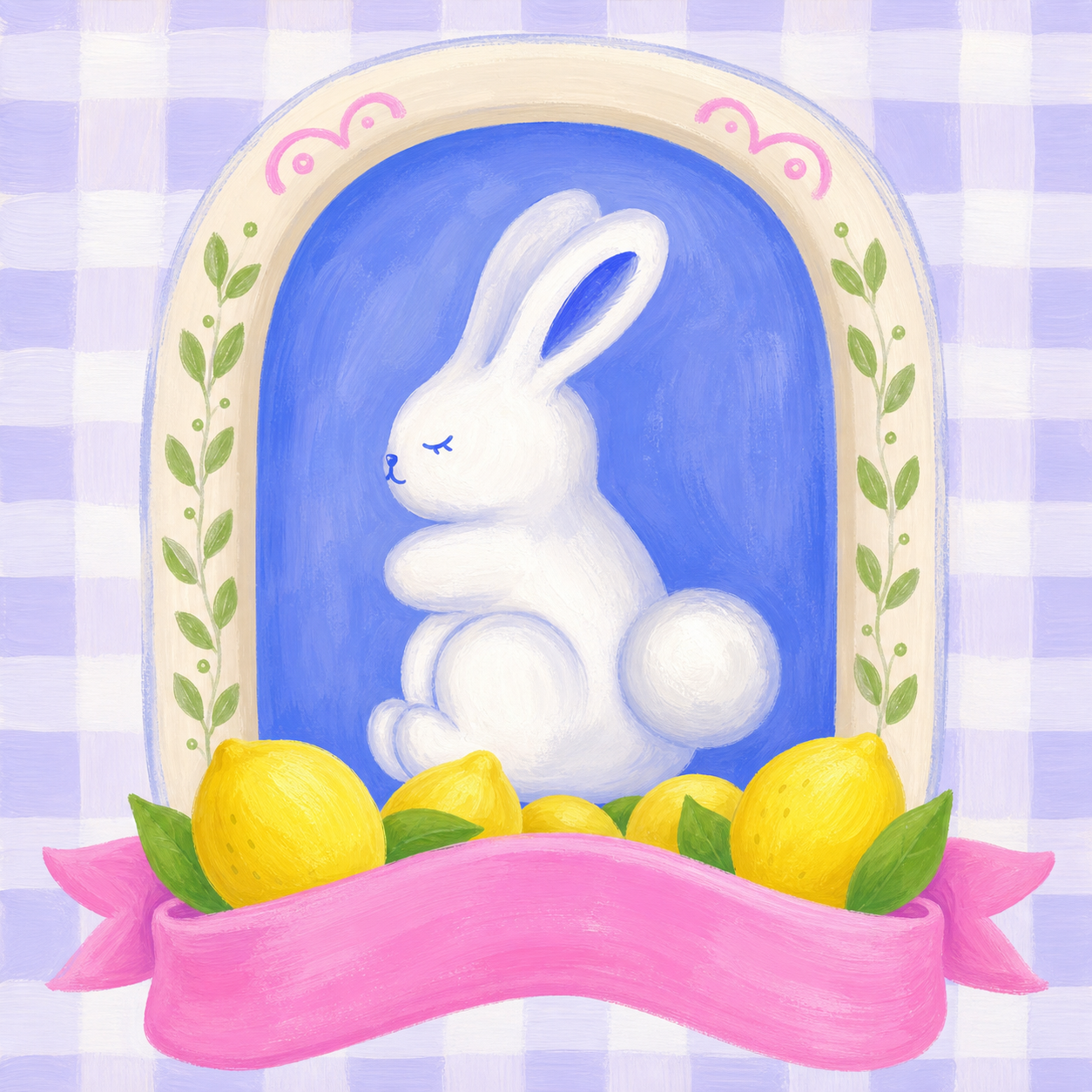 Poco Blush Klein Blue Bunny print story hero