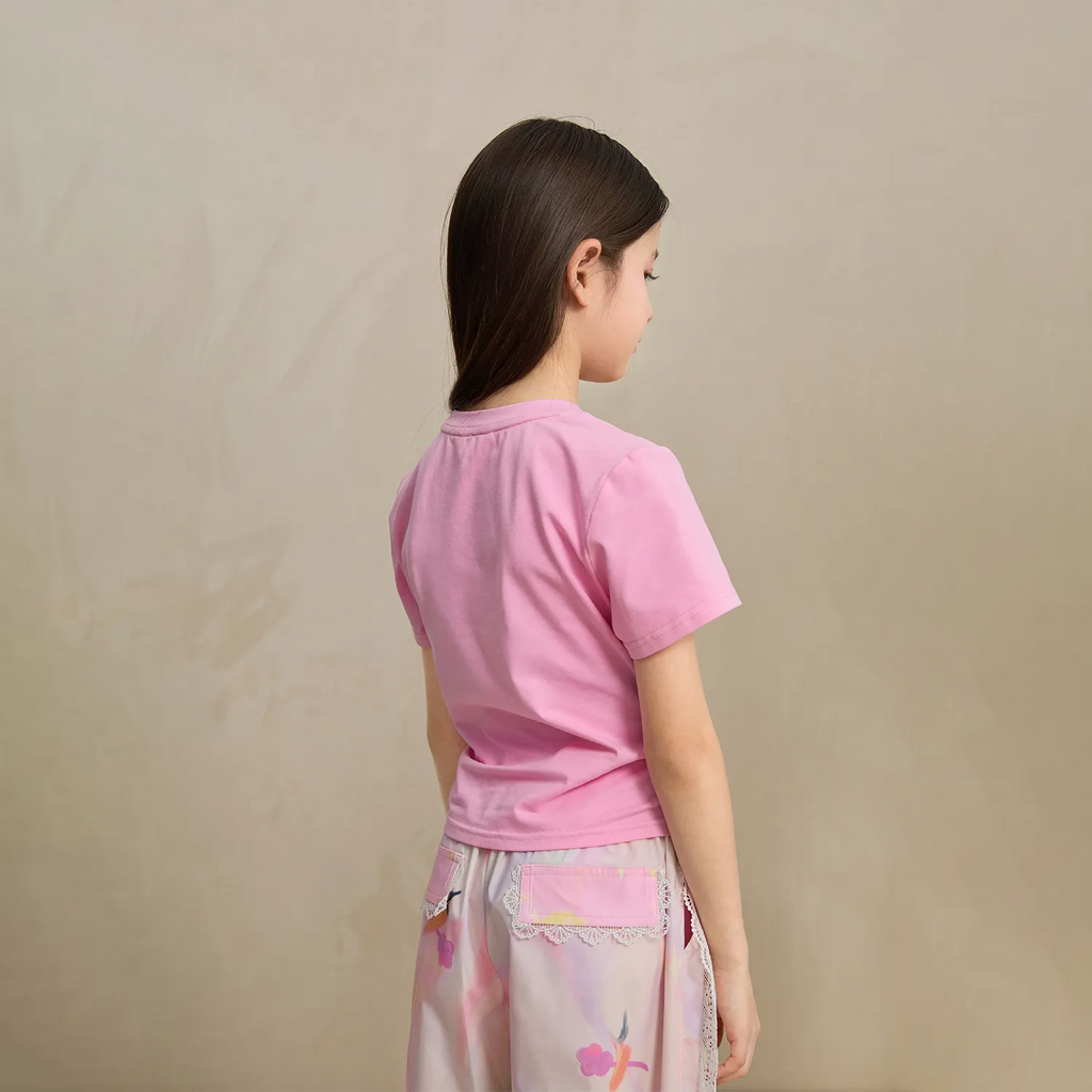 Poco Blush Fairy Ballerina Graphic Tee with 3D Lace