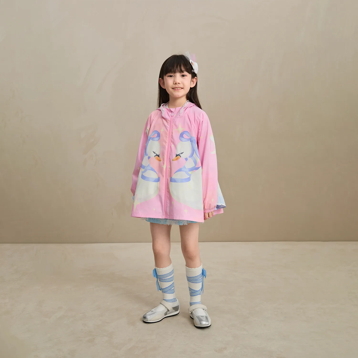 Poco Blush Swan Wing Sheer Summer Jacket