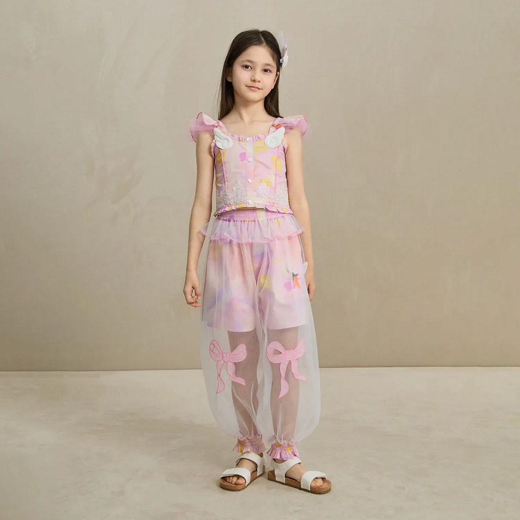 Poco Blush Swan Mesh Overlay Anti-Mosquito Pants