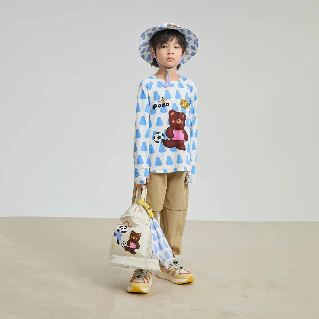 Poco Blush Football Bear UPF 50+ Sports Tee