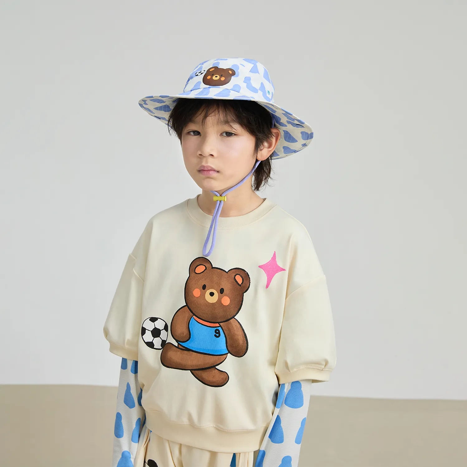 Poco Blush Football Bear Dry‑Fit Play Tee