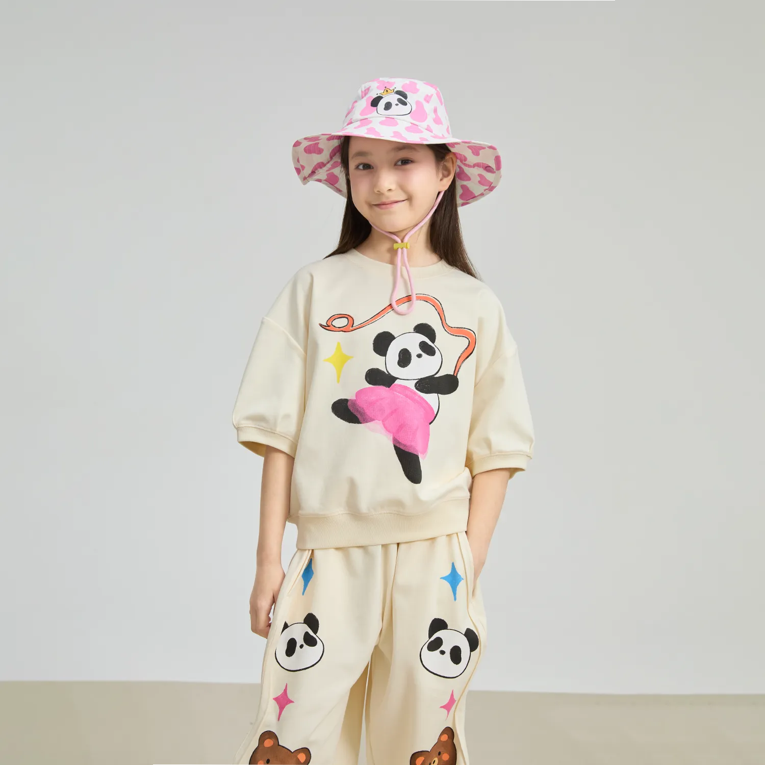 Poco Blush Dancing Panda Dry‑Fit Play Tee