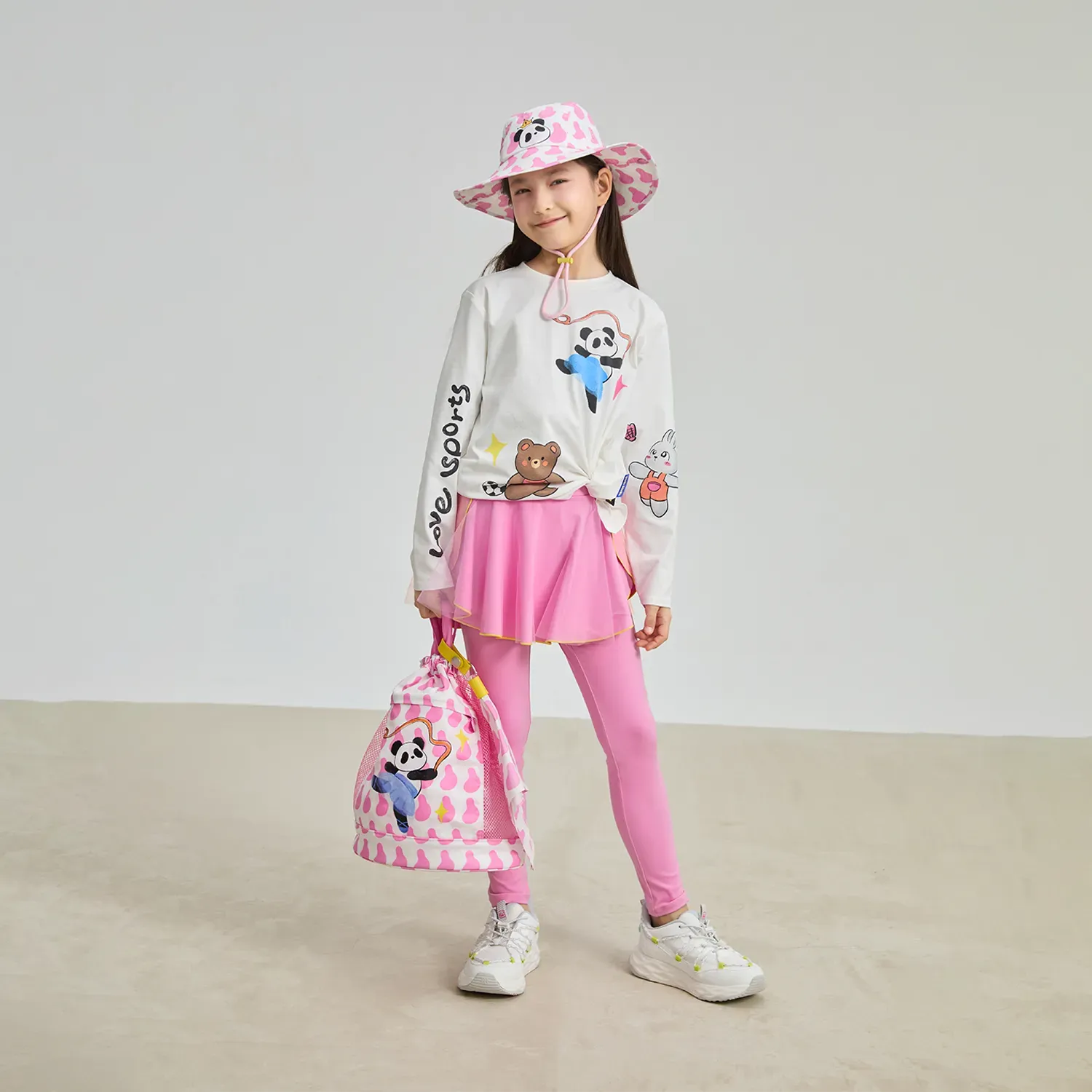 Poco Blush Petal Mesh Yoga Skort