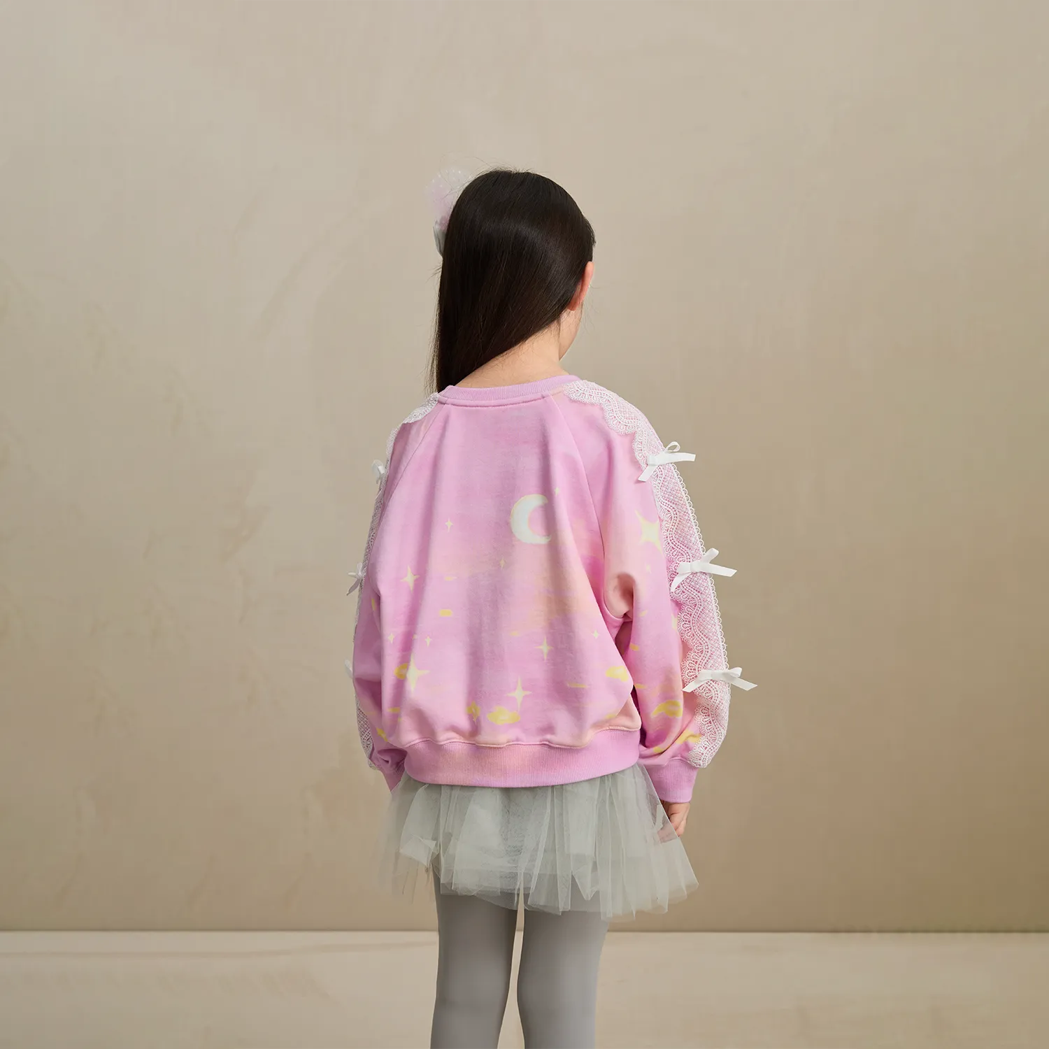 Poco Blush Swan Lace Dream Sweatshirt
