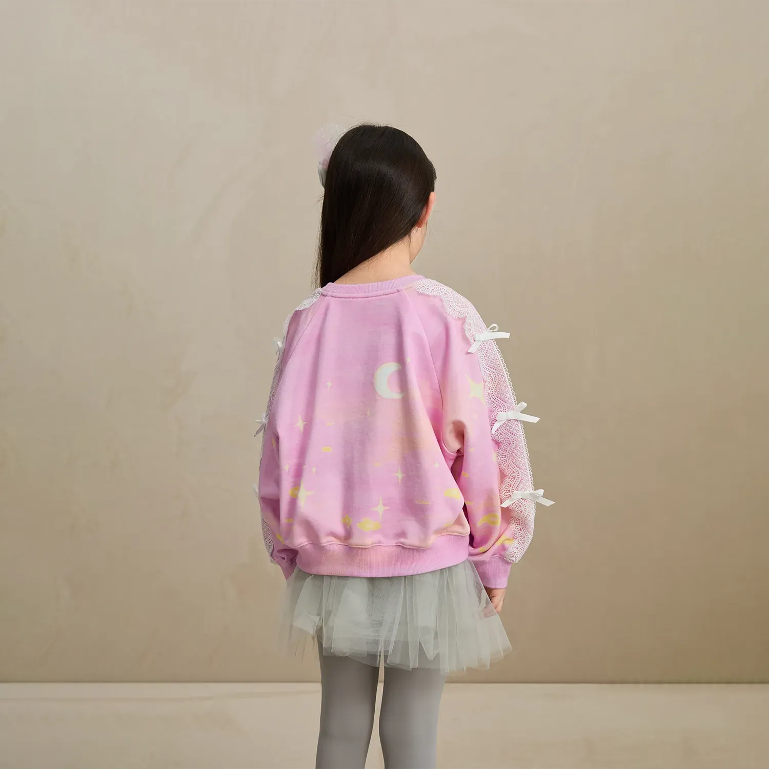 Poco Blush Swan Lace Dream Sweatshirt