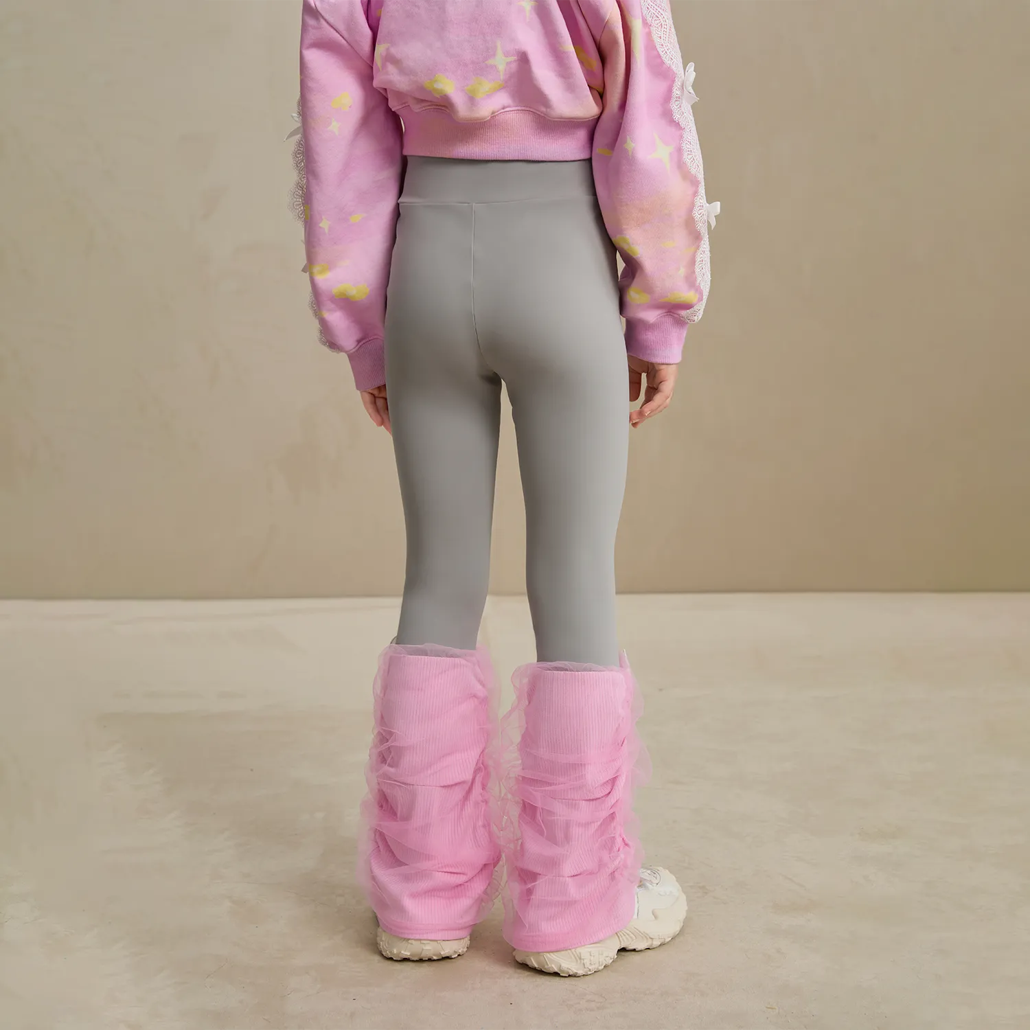 Poco Blush Featherlight Mesh Layered Leggings