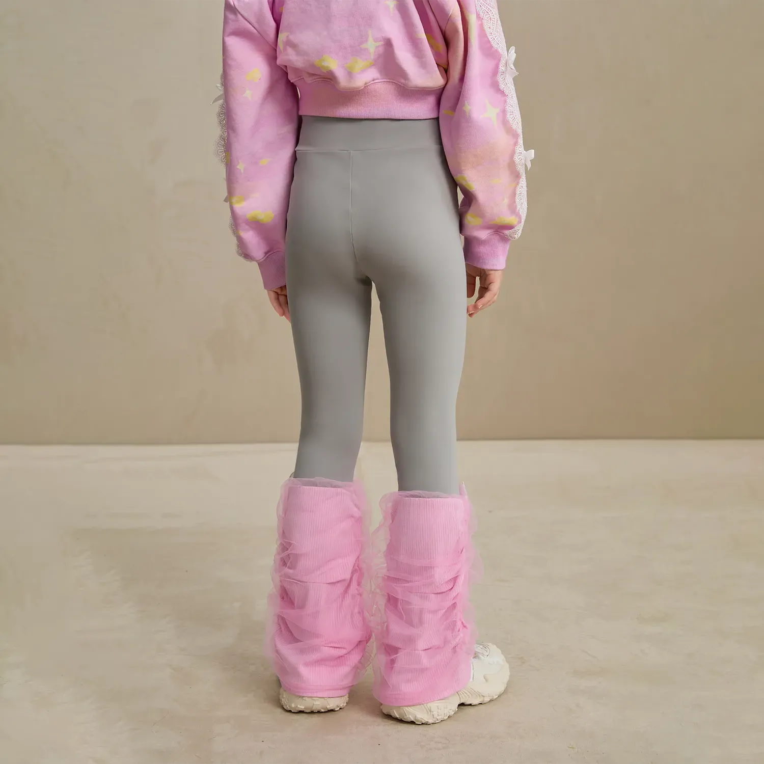 Poco Blush Featherlight Mesh Layered Leggings