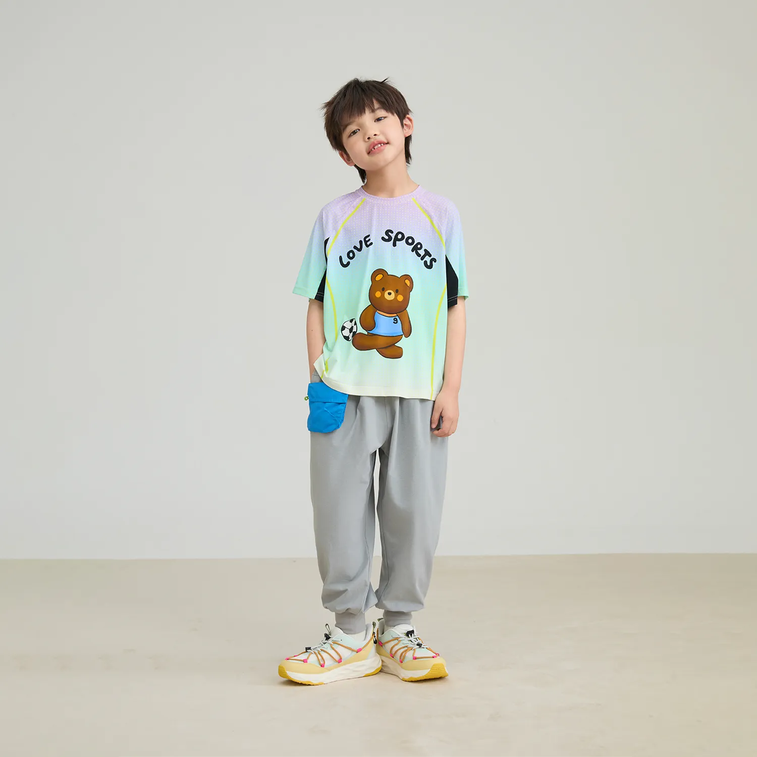 Poco Blush Football Bear Active Tee