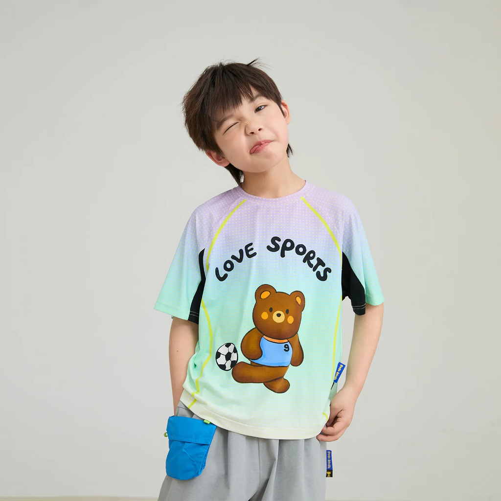 Poco Blush Football Bear Active Tee
