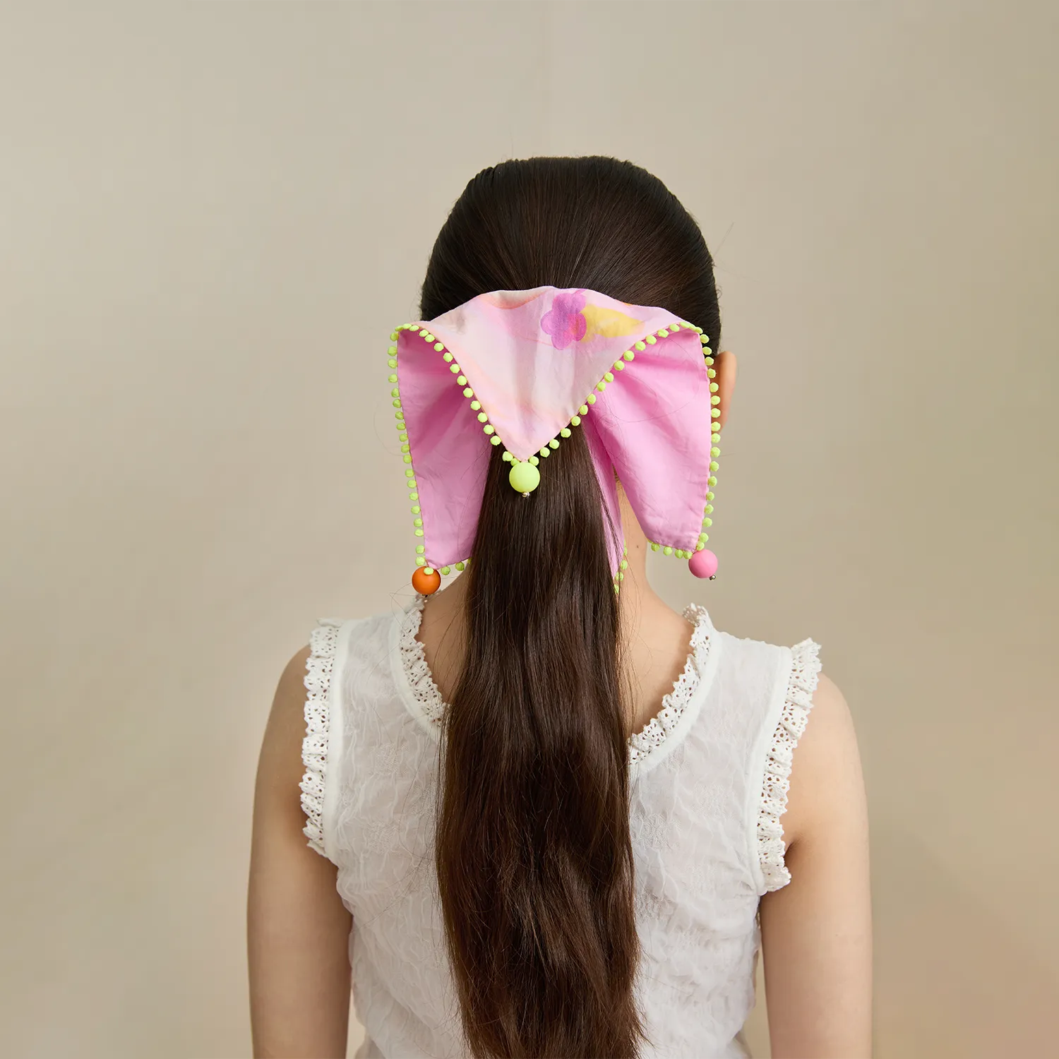 Poco Blush Swan Lake Print Hair Scrunchie