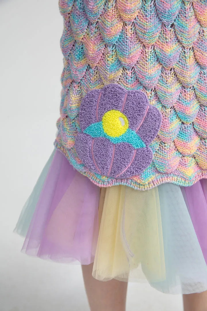 Poco Blush Mermaid Tail Knit Skirt