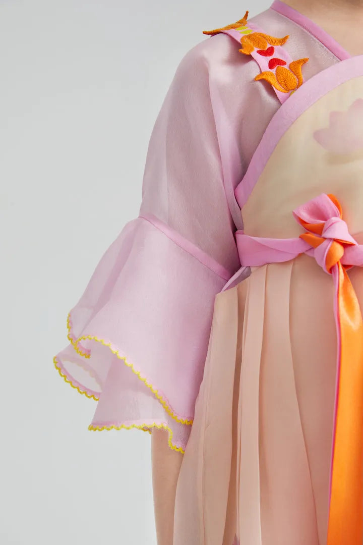 Poco Blush Lotus Sleeve Hanfu Dress