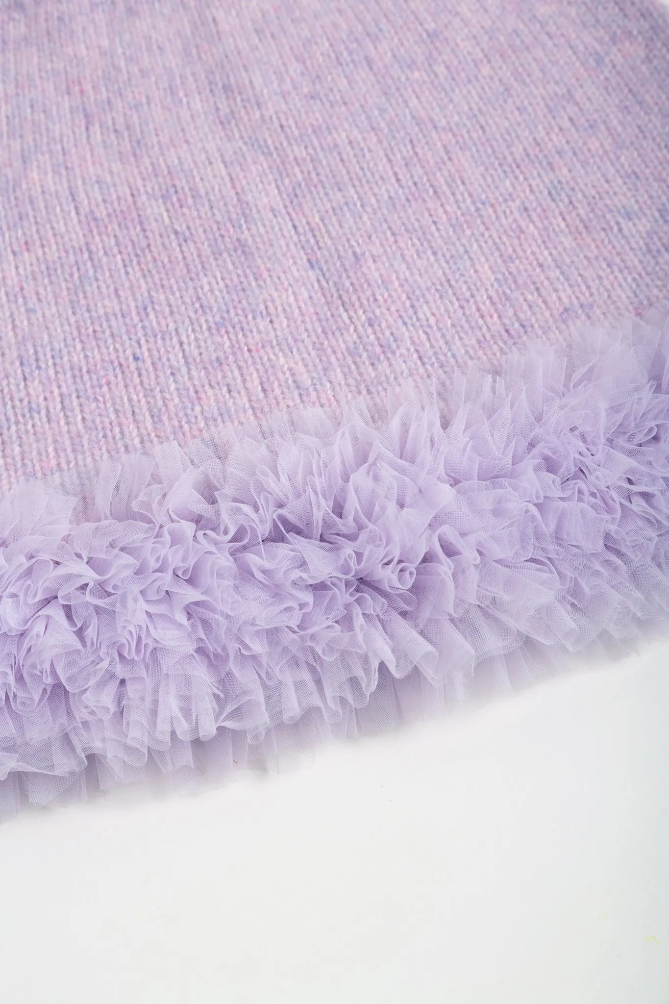 Poco Blush Puppy Knit Tulle Sweater Skirt Set