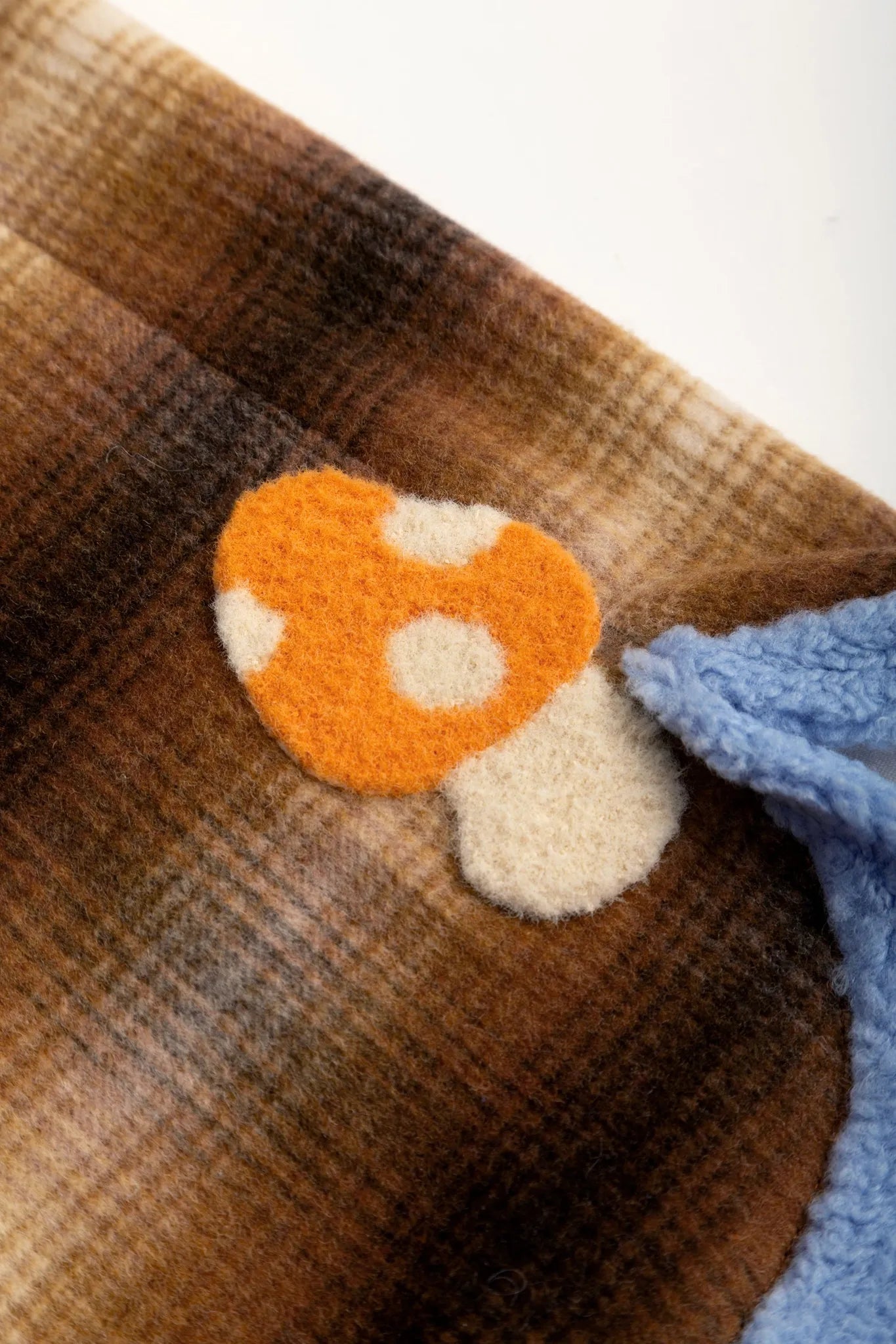 Poco Blush Forest Embroidered Check Flare Pants