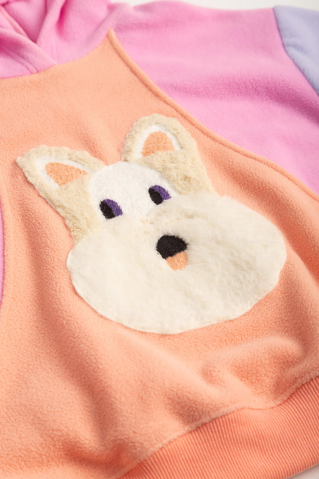 Poco Blush Colorblock Puppy Fleece Sweatshirt
