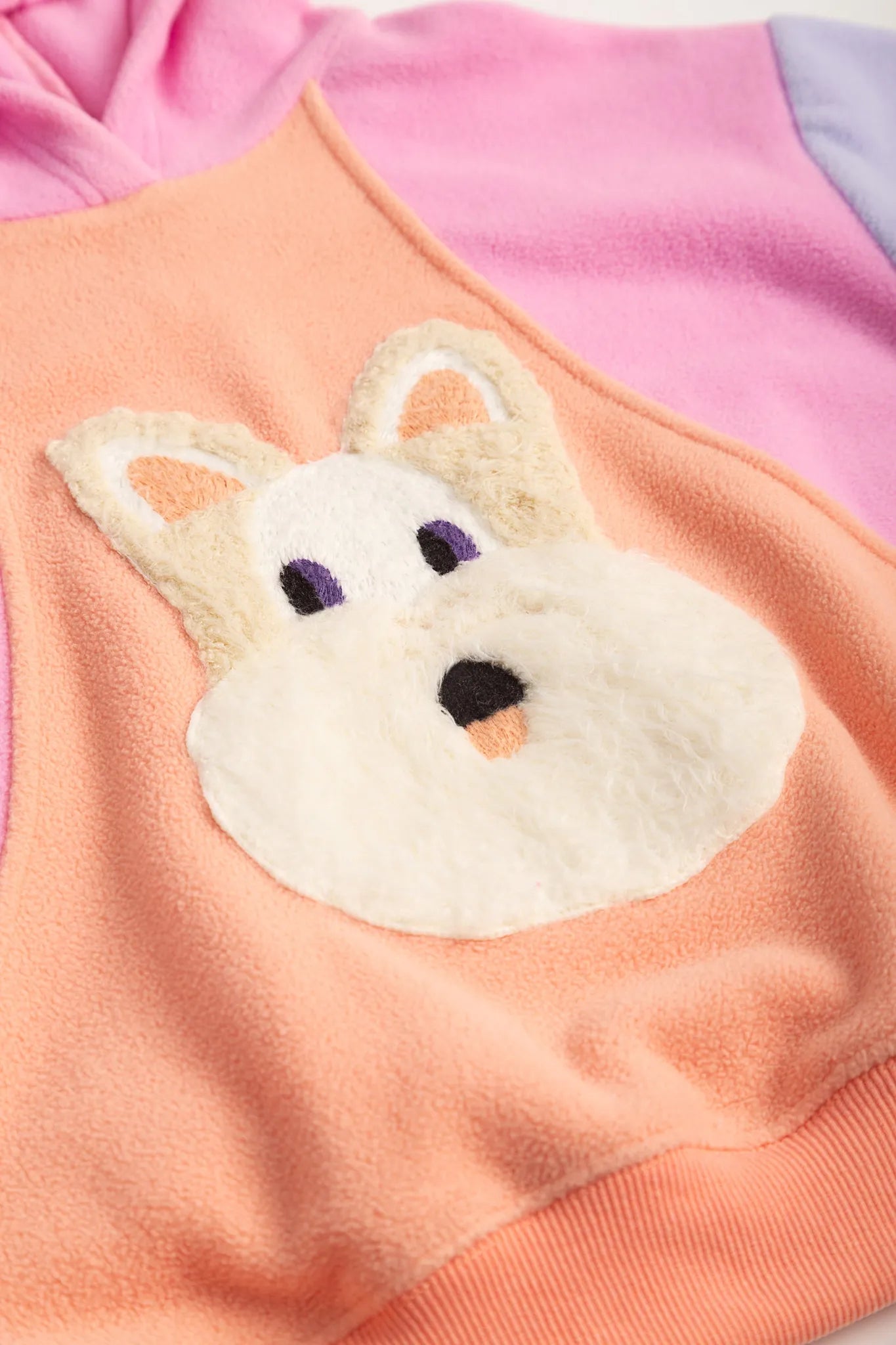 Poco Blush Colorblock Puppy Fleece Sweatshirt