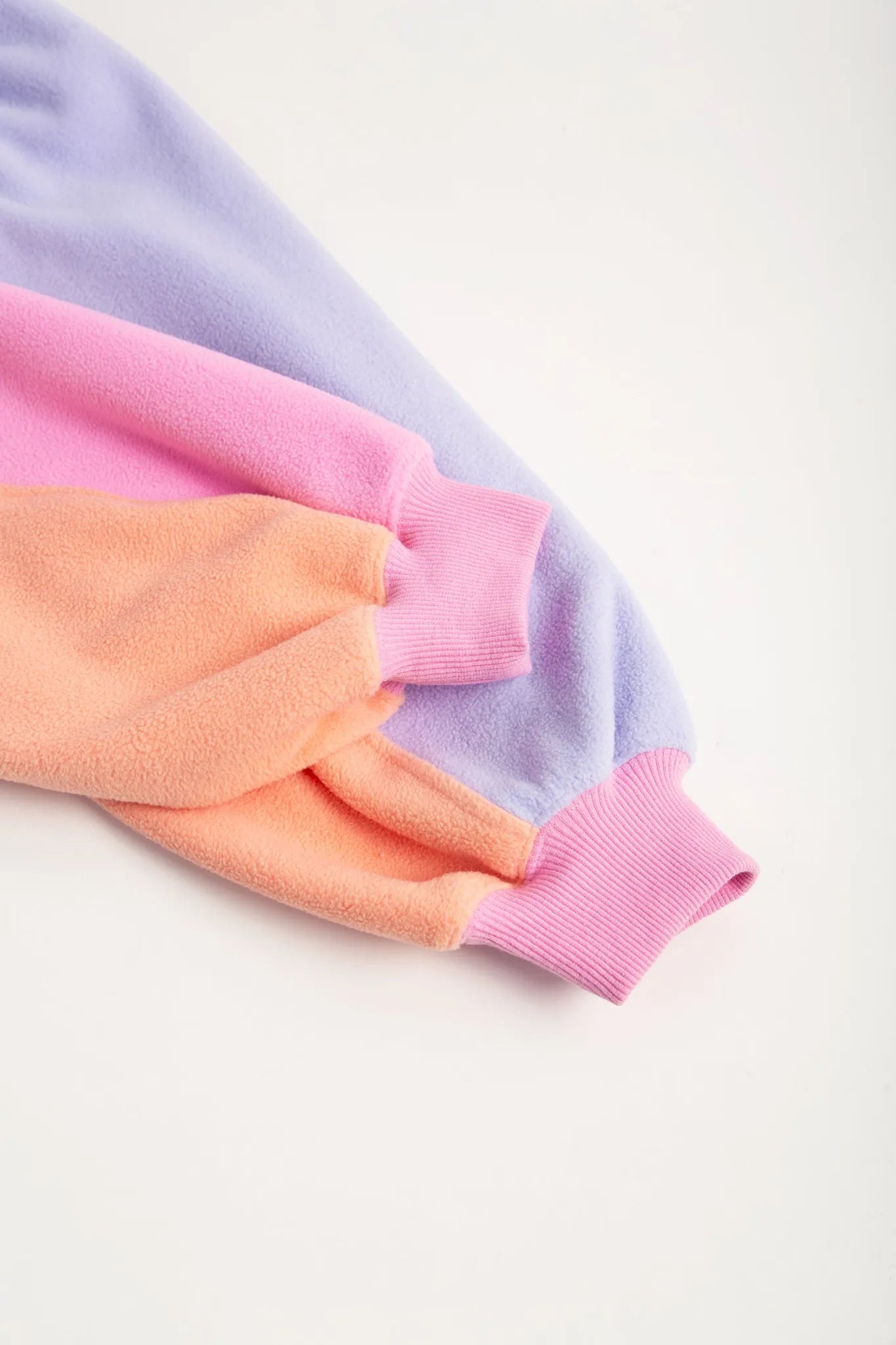 Poco Blush Colorblock Puppy Fleece Sweatshirt