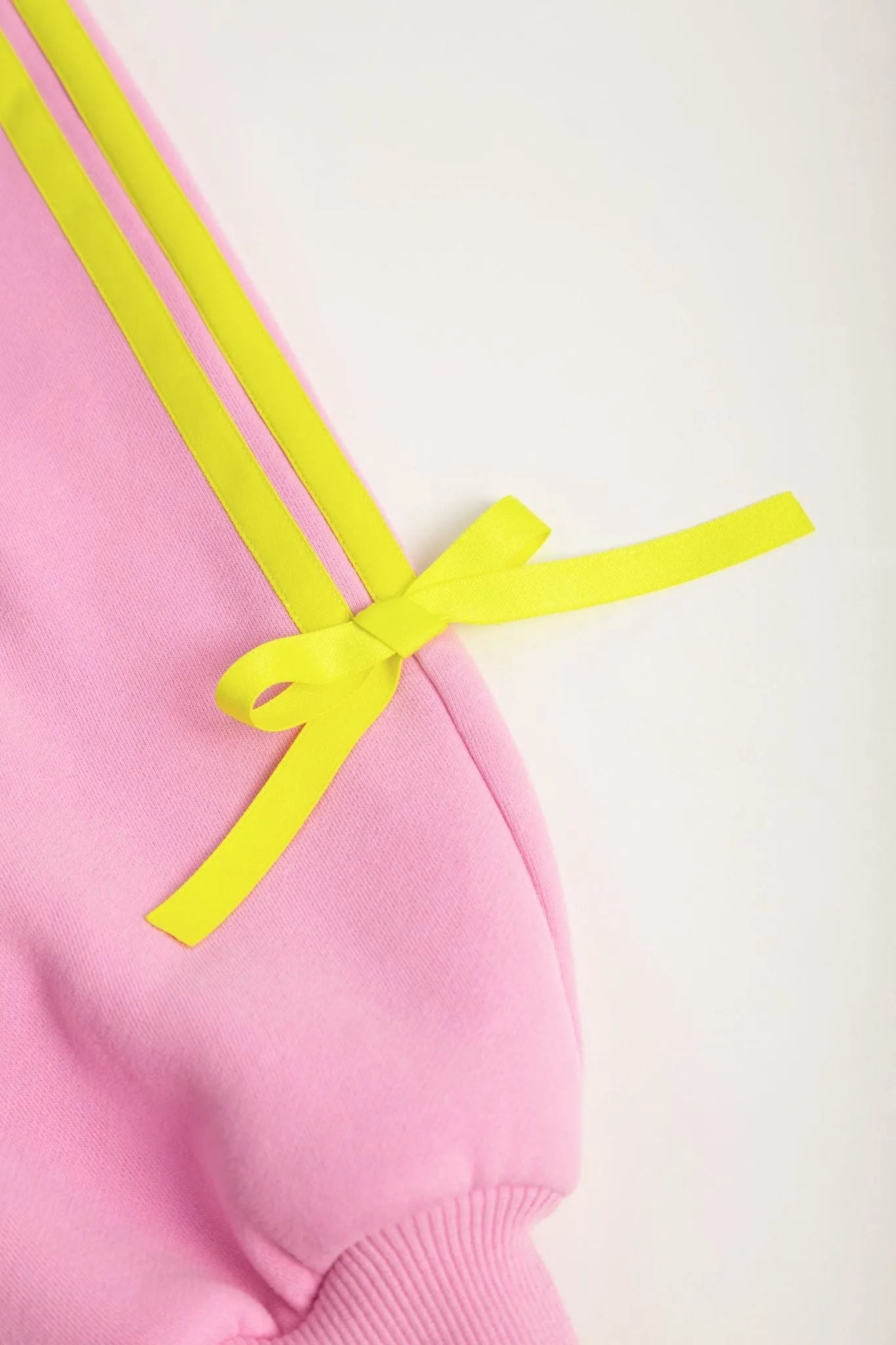 Poco Blush Bow Detail Fleece Jogger Pants