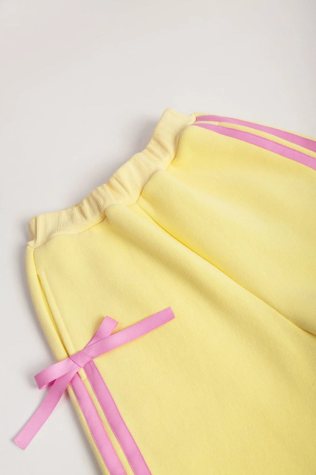 Poco Blush Bow Detail Fleece Jogger Pants