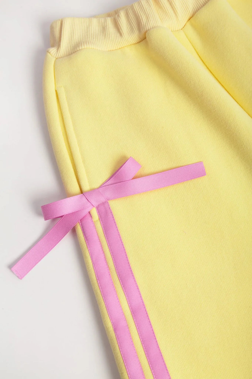 Poco Blush Bow Detail Fleece Jogger Pants